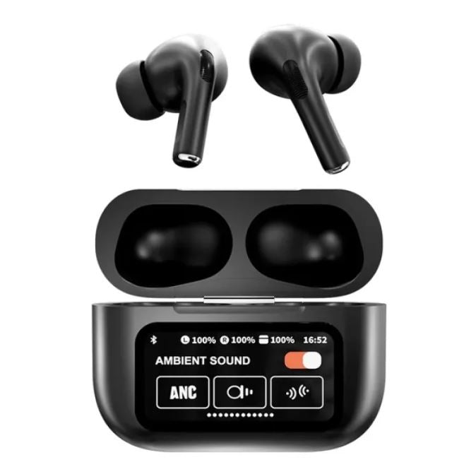 A9 Pro Airpods Anc/enc Touch Screen Wireless Earbuds | A9 Airpods Pro | Best Quality Airpods - Black - Smart Essential