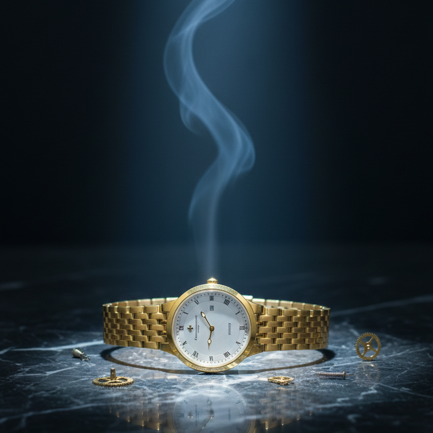 Classic Gold-Plated Men's Quartz Watch - Luxury Inspired Vacheron & Longines Style Dress Watches - Smart Essential