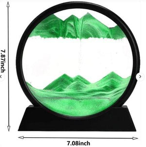 3D Dynamic Moving Sand Art Table Lamp with Wooden/Metal Stand: LED Sandscape Quicksand Night Light for Relaxing Home Decor. This Mesmerizing - Smart Essential