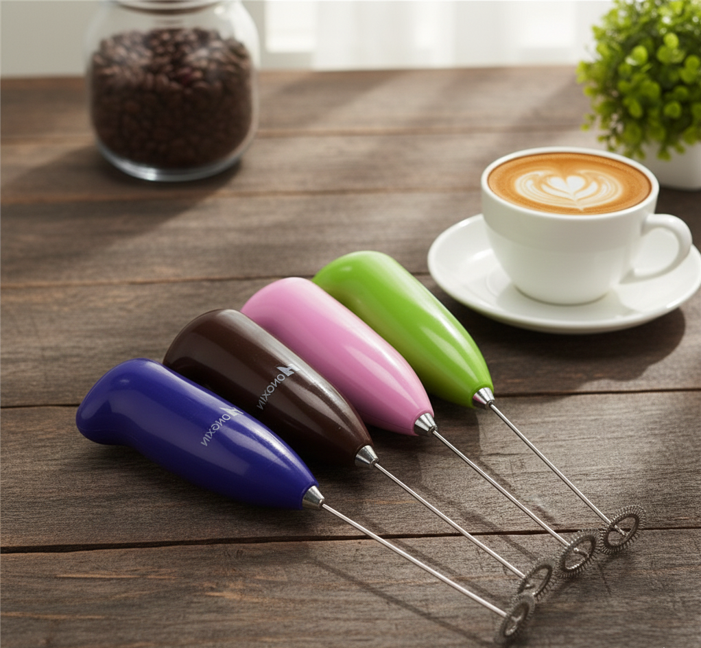 Coffee Beater & Milk Frother – Mini Handheld Egg Whisk, Drink Mixer & Foamer for Kitchen Use | Practical Cooking Tool (Random Color) - Smart Essential