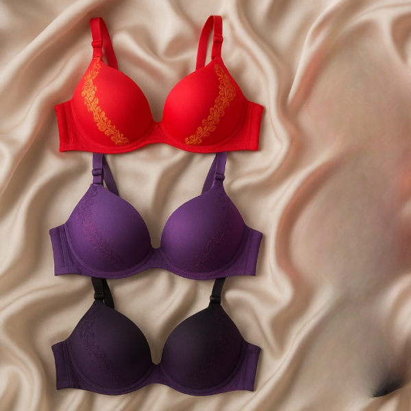 Silk Embroidered Padded Bra - Smart Essential