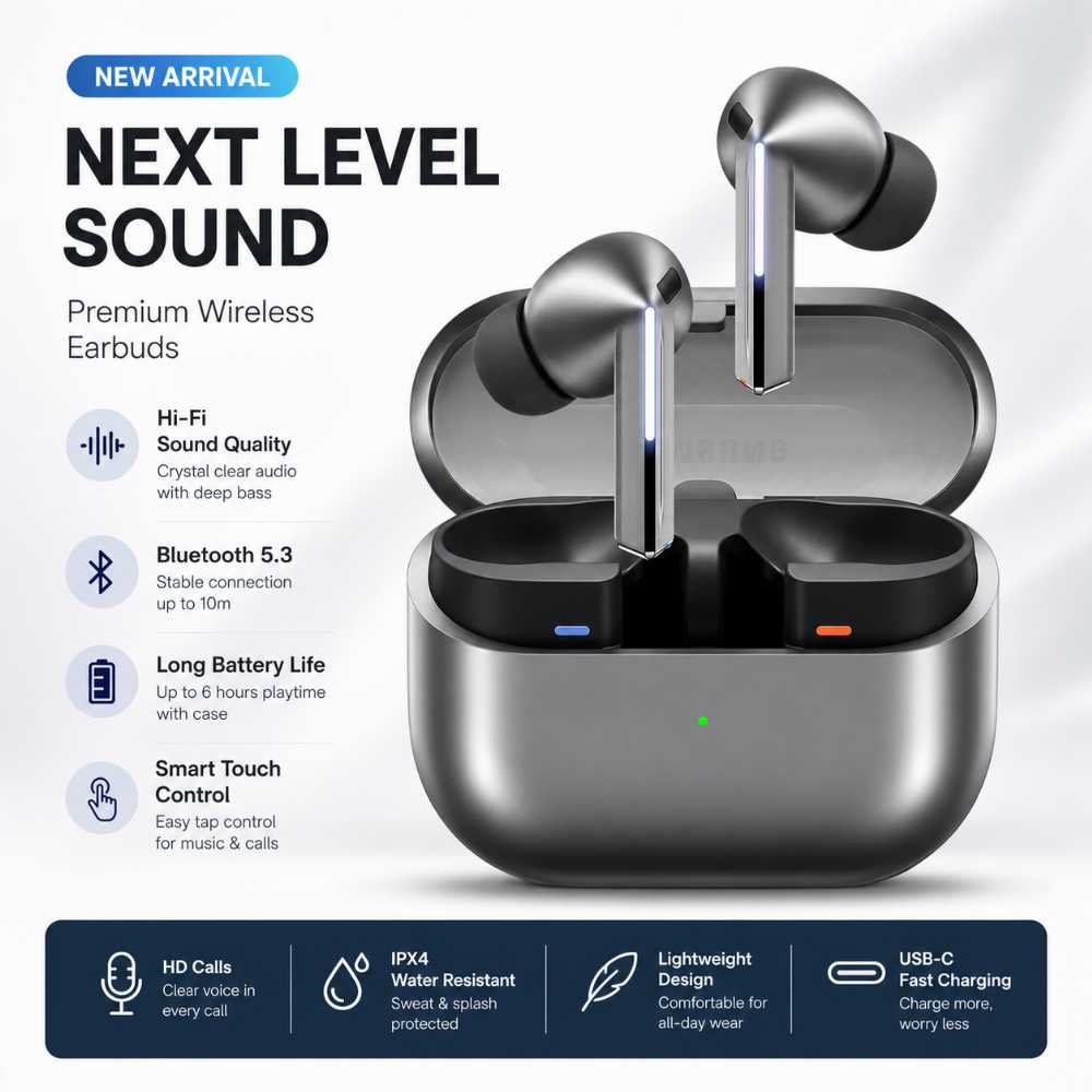 Samsung Galaxy Buds 3 Pro Black | ANC Wireless Bluetooth Earbuds | Adaptive AI Sound - Smart Essential