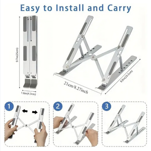 Adjustable Laptop Stand Folding Portable Bracket for Desk & Office - Smart Essential
