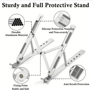 Adjustable Laptop Stand Folding Portable Bracket for Desk & Office - Smart Essential