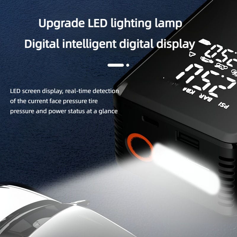 Car Jump Starter Power Bank | 8000mAh | 500A Peak | Air Compressor | LED Light | Portable Emergency Booster - Smart Essential