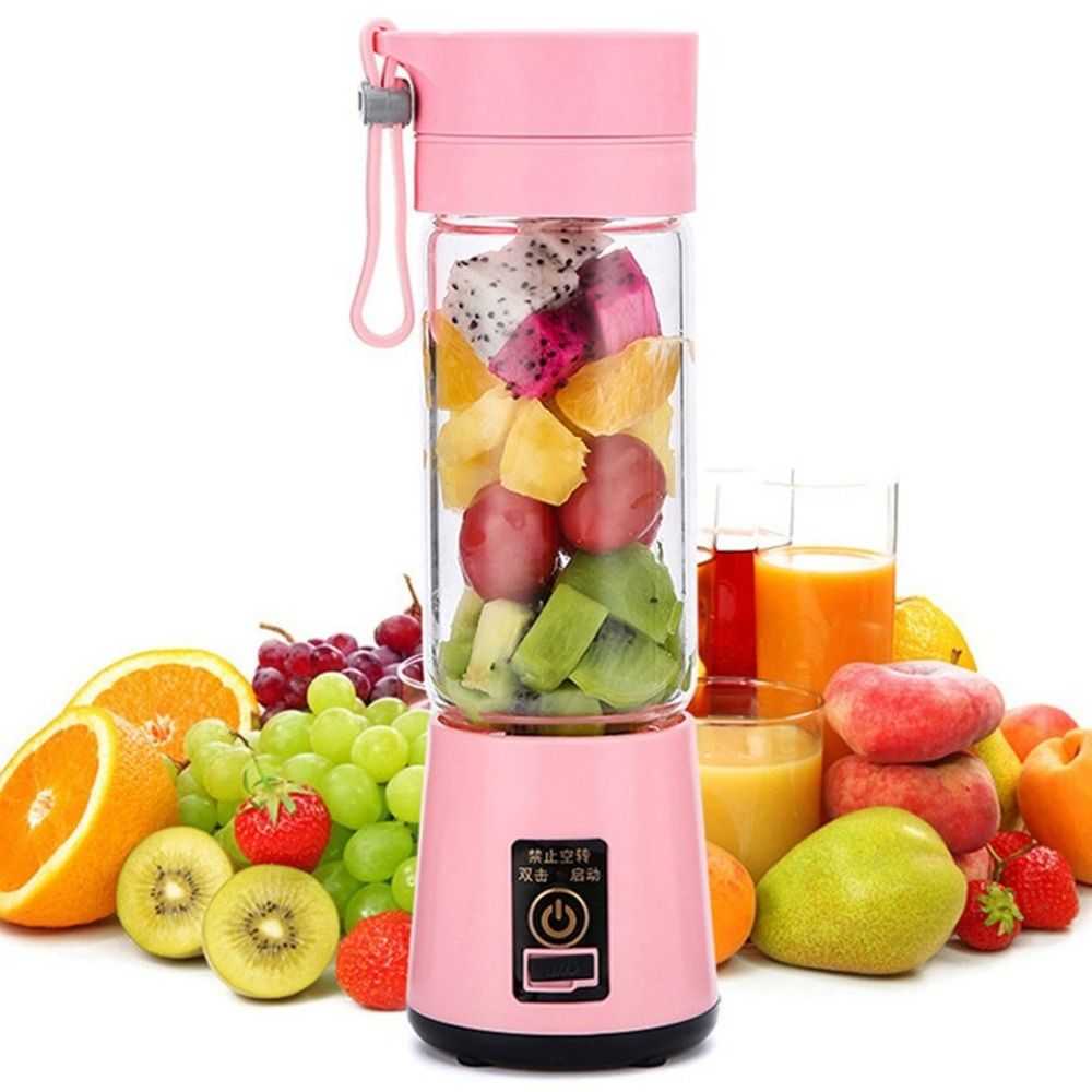 Juicer Blender 6 Blades USB Portable 380ml Mini Fruit Bottle Juicer Small Blender - Smart Essential