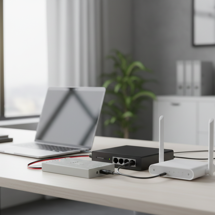 Speed 12V Router Power Bank – Mini UPS Backup Battery for WiFi Router - 20,000 mAh - Smart Essential