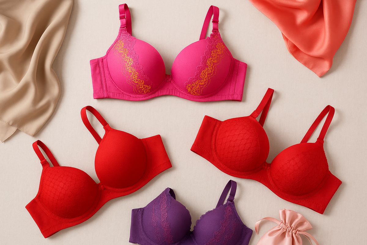 Silk Embroidered Padded Bra - Smart Essential