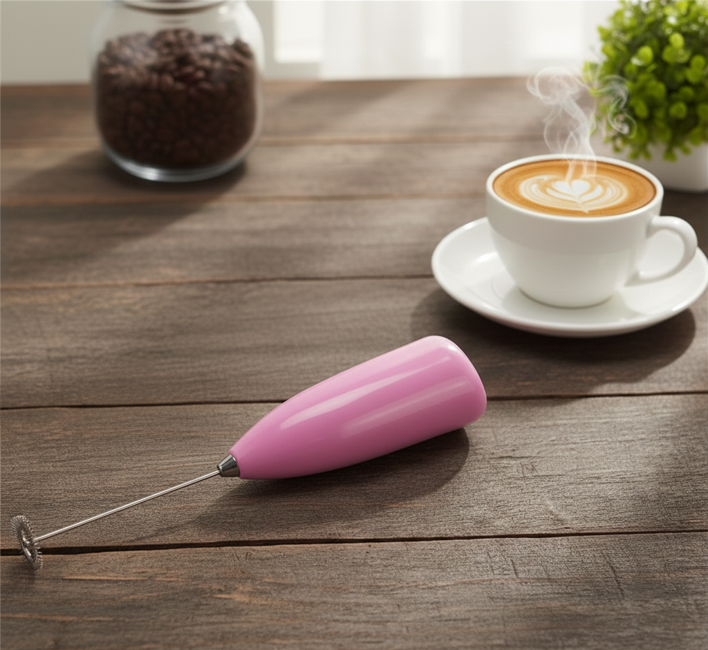 Coffee Beater & Milk Frother – Mini Handheld Egg Whisk, Drink Mixer & Foamer for Kitchen Use | Practical Cooking Tool (Random Color) - Smart Essential