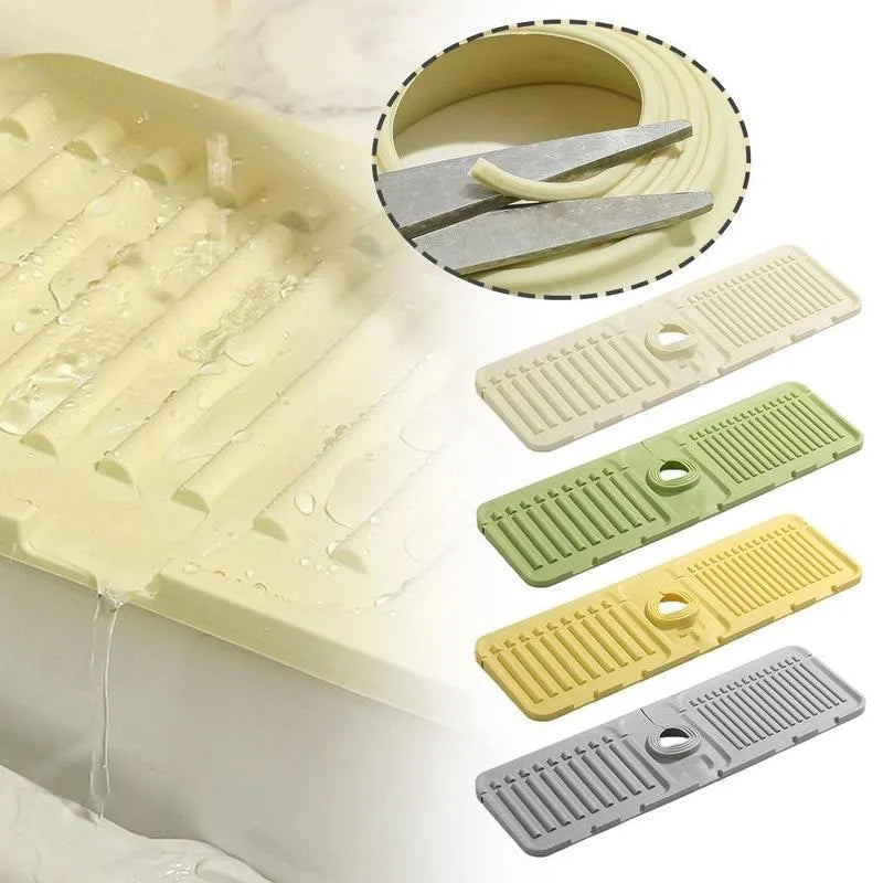 Sink Faucet Mat | Faucet Absorbent Mat Silicon Kitchen Sink Splash Guard Drain Pad | Soap Holder - Smart Essential