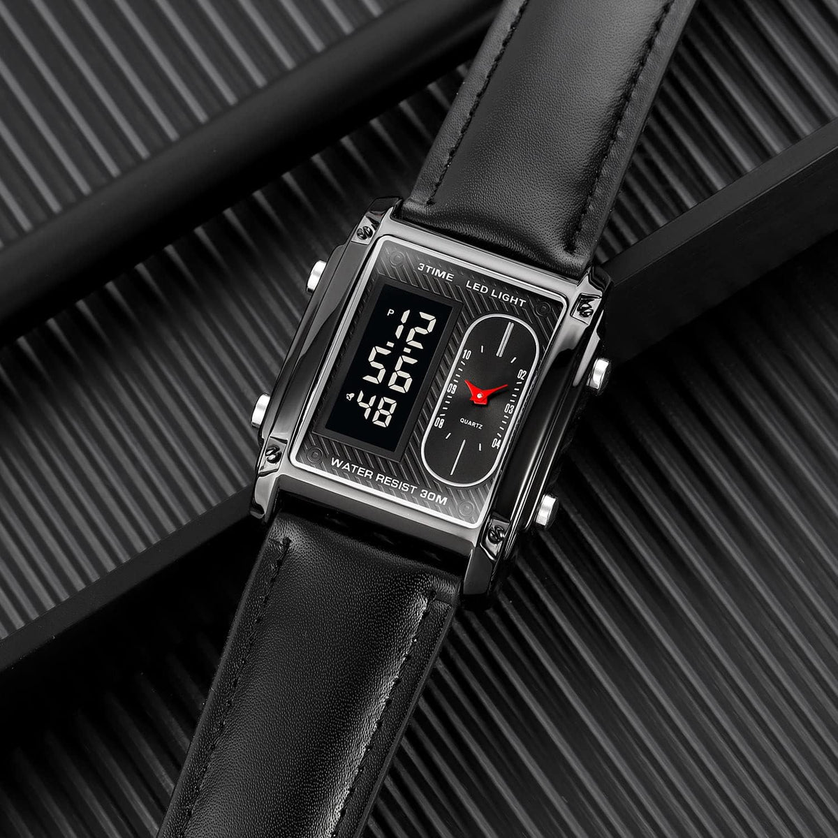 Original Skmei 1868 Boys New Style Design Famous Watch Digital Analog Mens Wrist Watches for Men Luxury Watch - Without Box - Black With Golden Case - Smart Essential
