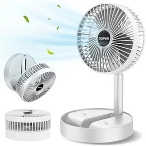 Folding Telescopic Floor Fan Summer Silent Desktop Direct Electric Fan For Office Bedroom School (random Color ) - Smart Essential