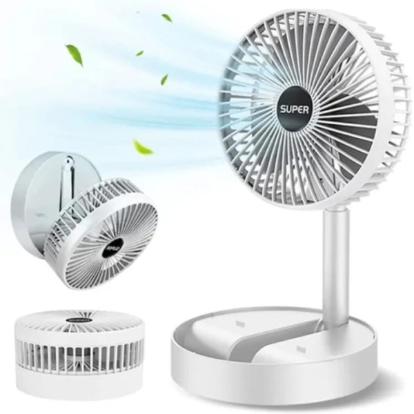 Folding Telescopic Floor Fan Summer Silent Desktop Direct Electric Fan For Office Bedroom School (random Color ) - Smart Essential
