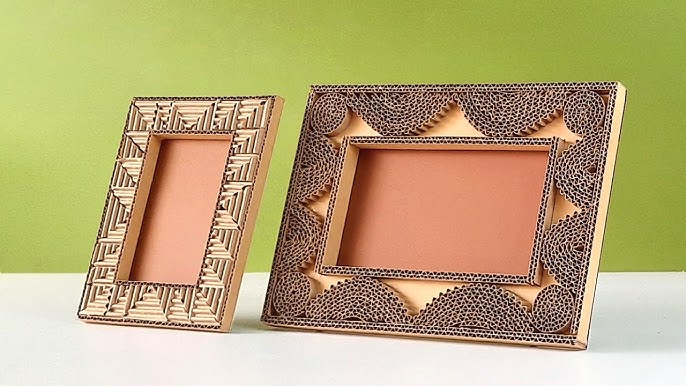 How to create beautiful photo frame only using cardboard / easy homemade D - Smart Essential
