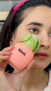 Kiwi Ice Roller Facial Massage | Silicone Cleansing Ice Lattice | Ice Cube Roller With Scrub – Random Color - Smart Essential