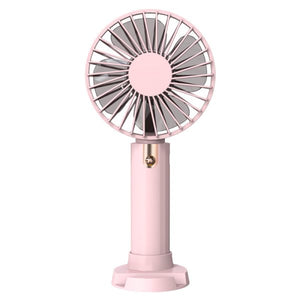 Mini Portable Electric Fan For Students, Dorm Room – Usb Rechargeable, Quiet Desktop Fan – Compact Volcanic Ash Design – ( Random Color ) - Smart Essential