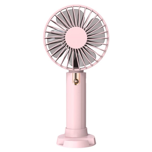 Mini Portable Electric Fan For Students, Dorm Room – Usb Rechargeable, Quiet Desktop Fan – Compact Volcanic Ash Design – ( Random Color ) - Smart Essential