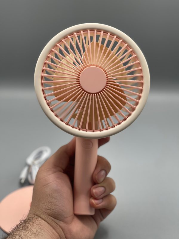 Mini Portable Electric Fan For Students, Dorm Room – Usb Rechargeable, Quiet Desktop Fan – Compact Volcanic Ash Design – ( Random Color ) - Smart Essential