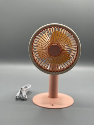 Mini Portable Electric Fan For Students, Dorm Room – Usb Rechargeable, Quiet Desktop Fan – Compact Volcanic Ash Design – ( Random Color ) - Smart Essential