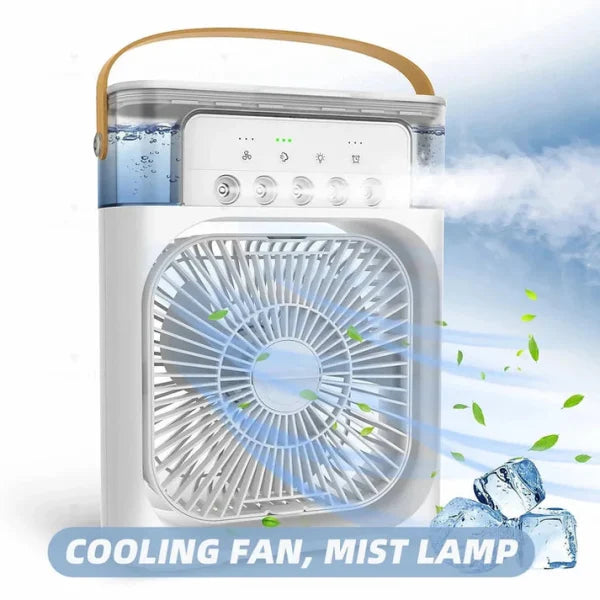 Portable Air Conditioner Fan Usb Electric Fan , Fine Mist Water, And Humidifier Function – Random Color 9.5 Inch - Smart Essential