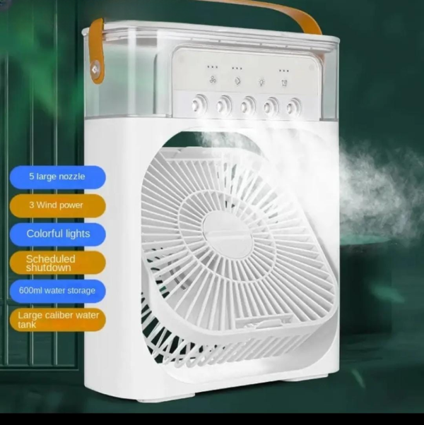 Portable Air Conditioner Fan Usb Electric Fan , Fine Mist Water, And Humidifier Function – Random Color 9.5 Inch - Smart Essential