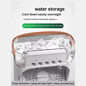 Portable Air Conditioner Fan Usb Electric Fan , Fine Mist Water, And Humidifier Function – Random Color 9.5 Inch - Smart Essential