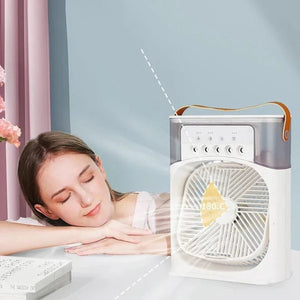 Portable Air Conditioner Fan Usb Electric Fan , Fine Mist Water, And Humidifier Function – Random Color 9.5 Inch - Smart Essential