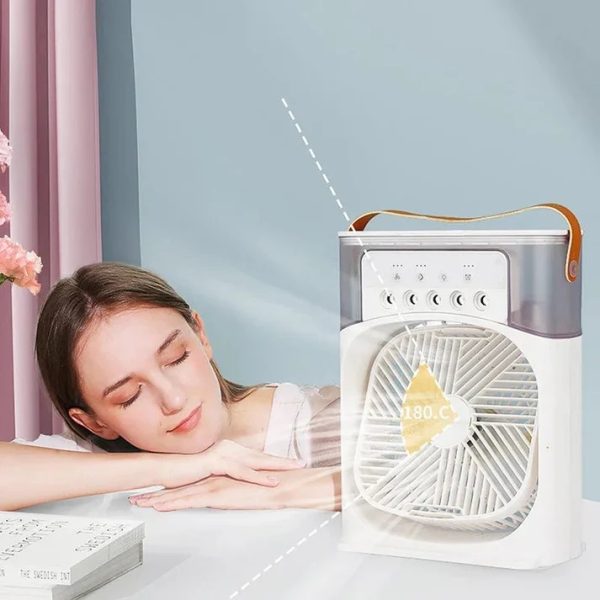 Portable Air Conditioner Fan Usb Electric Fan , Fine Mist Water, And Humidifier Function – Random Color 9.5 Inch - Smart Essential